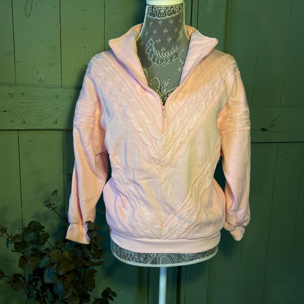 Vintage Light Pink Quarter Zip